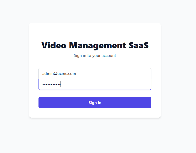 Enterprise Video SaaS