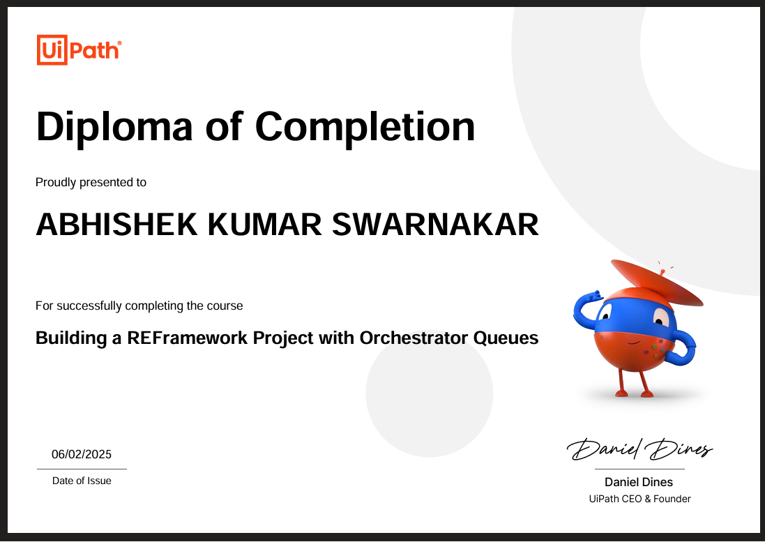 Robotic Enterprise Framework (REFramework)